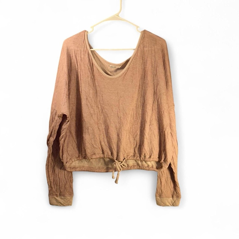 Barefoot Dreams Malibu Collection®Women's Crinkle Jersey Lounge Top size L - Picture 2 of 8